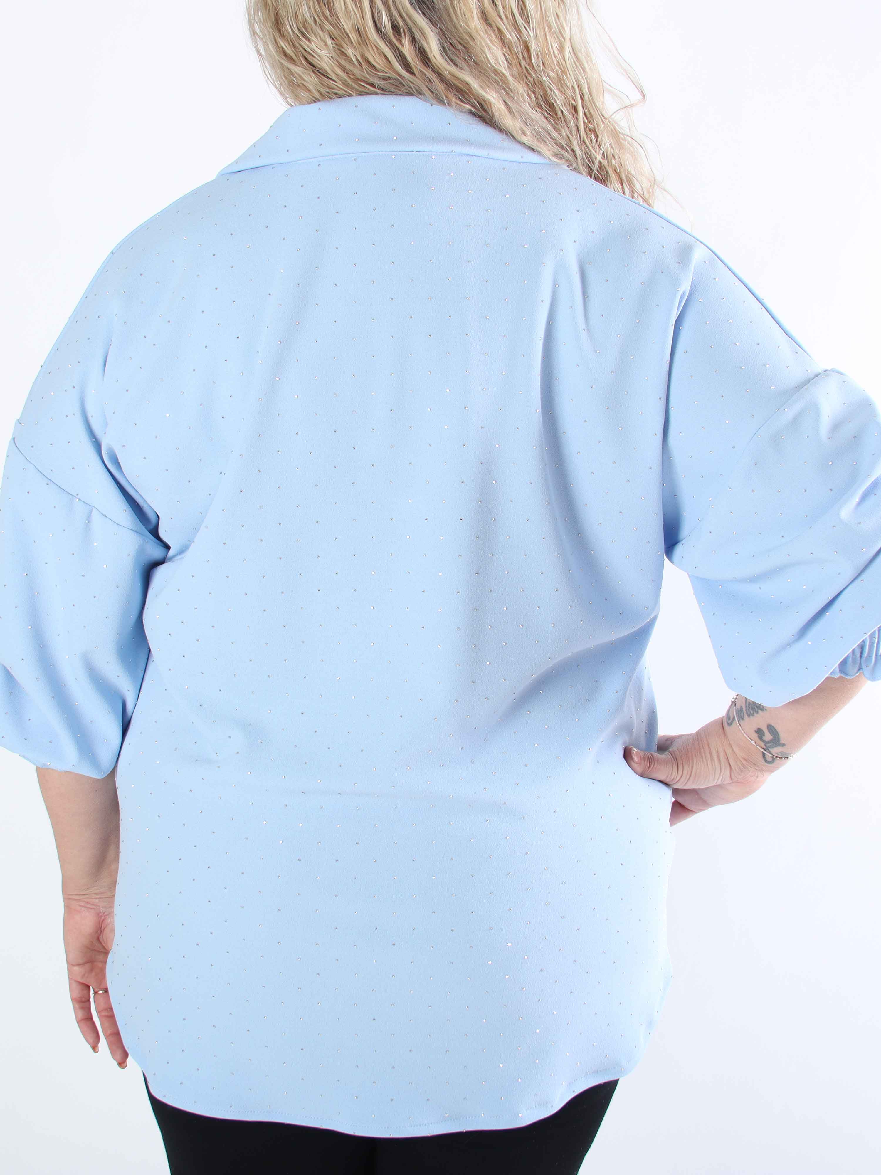 Aria - Plus size tunika med similisten og smock ved ærmet